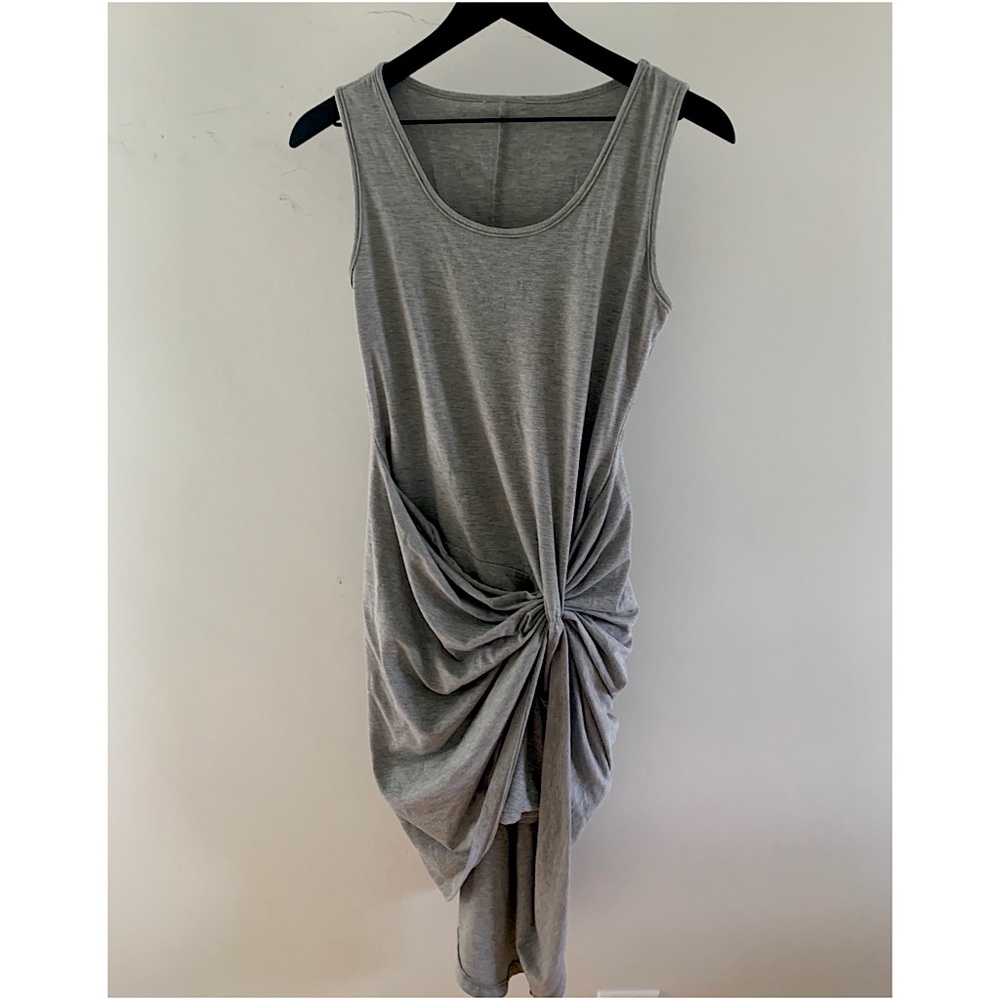 grey scrunched dress